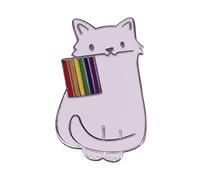 Simpatico gatto bianco spilla bandiera arcobaleno distintivo gay pin semplice moda metallo accessori vestiti gioielli regali per gli amici, Smalto, Metallo