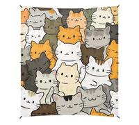 Simpatico gatto cartone animato pieghevole spiaggia cabana UPF50+ impermeabile parasole portatile con borsa per il trasporto per campeggio, picnic, cortile