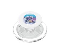 Simpatico gatto che fa surf sull'onda Amante dei gatti PopSockets PopGrip per MagSafe
