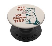 Simpatico gatto che tiene il cervello divertente che hai lasciato cadere questo PopSockets PopGrip Adesivo
