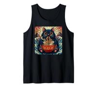 Simpatico Gatto Che Tiene Una Ciotola di Ramen Canotta