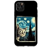 Simpatico gatto curioso di Van Gogh Notte stellata Custodia per iPhone 11 Pro Max
