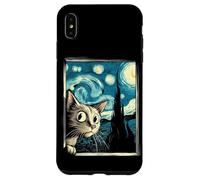 Simpatico gatto curioso di Van Gogh Notte stellata Custodia per iPhone XS Max