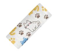 Simpatico gatto giallo blu stampato mens yoga mat spessore 1 mm per la casa antiscivolo, con borsa per il trasporto tapete para ejercicio 180 x 66 cm