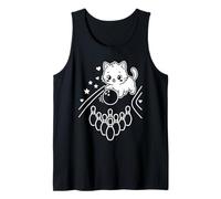 Simpatico Gatto Kawaii Che Gioca a Bowling Canotta