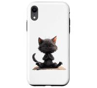 Simpatico gatto meditante pacifico Zen Vibes Custodia per iPhone XR
