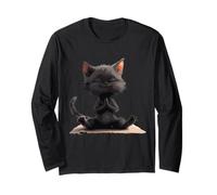 Simpatico gatto meditante pacifico Zen Vibes Maglia a Manica