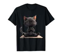 Simpatico gatto meditante pacifico Zen Vibes Maglietta