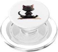 Simpatico gatto meditante pacifico Zen Vibes PopSockets PopGrip per MagSafe