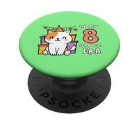 Simpatico gatto nella mia età di 8 anni, simpatico e divertente animale per l'ottavo compleanno PopSockets PopGrip Adesivo