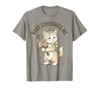 Simpatico Gatto Rabbia Mi consuma Divertente Gattino Fiore Maglietta