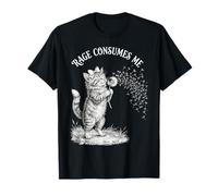 Simpatico Gatto Rabbia Mi consuma Divertente Gattino Fiore Maglietta