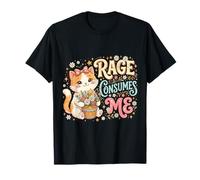 Simpatico Gatto Rabbia Mi consuma Divertente Gattino Fiore Maglietta