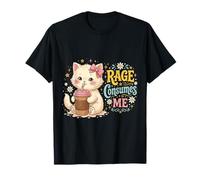 Simpatico Gatto Rabbia Mi consuma Divertente Gattino Fiore Maglietta