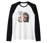 Simpatico gatto riccio tu mi gratti la schiena io gratto la tua Maglia con Maniche Raglan