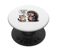 Simpatico gatto riccio tu mi gratti la schiena io gratto la tua PopSockets PopGrip Adesivo
