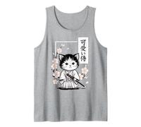 Simpatico Gatto Samurai Kawaii - Sakura Giapponese Canotta