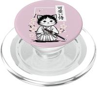 Simpatico gatto samurai Kawaii - Sakura giapponese PopSockets PopGrip per MagSafe