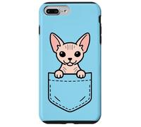 Simpatico gatto Sphynx Pocket Pal divertente senza peli Sphynx Custodia per iPhone 7 Plus/8 Plus
