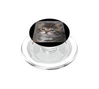 Simpatico gatto triste dice "Bruh" foto sfocata meme PopSockets PopGrip per MagSafe