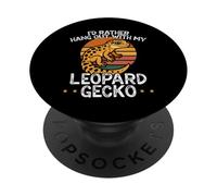 Simpatico geco leopardo grafico per lucertola amante rettile PopSockets PopGrip Adesivo