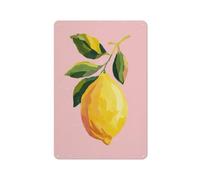 Simpatico giallo limone semplice latta metallo segni decorazioni da parete per bar, pub, club, caffetteria, fattoria, bianco, 30 x 20 cm