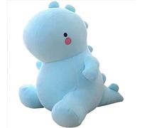 Simpatico giocattolo di peluche a forma di dinosauro, peluche kawaii, morbido cuscino da abbracciare, regalo di compleanno per bambini, ragazze e ragazzi (blu)