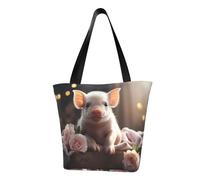Simpatico giovane maiale Borsa a tracolla alla moda, borsa a tracolla da donna, adatta per lo shopping di viaggio del fine settimana
