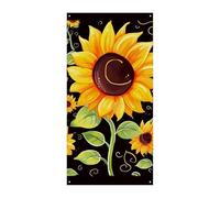 Simpatico Girasole Copertura Della Porta Banner 90x180cm Festone Festone Stagionale Cartello di Benvenuto Decorazione Verticale Porta Appeso Per Portico Ingresso Giardino Decor