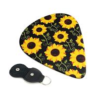 Simpatico girasole stampato plettri per chitarra 6 pz plettro chitarra acustica elettrica plettro per basso chitarre acustiche elettriche ukulele sottile medio spessore set 0,96 mm