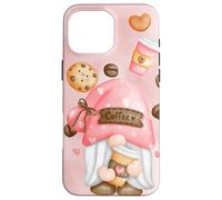 Simpatico gnomo da caffè per gli amanti dello gnomo da giardino e giardiniere Custodia per iPhone 16 Pro Max