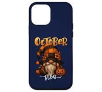 Simpatico gnomo Ottobre Vibes Divertente Autunno Halloween Zucca Retro Custodia per iPhone 12 mini