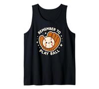 Simpatico Guanto da Baseball con Scritta Remember to Play Ball Canotta