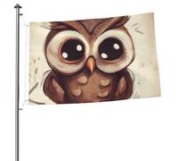 Simpatico gufo bandiera 2 x 3 ft stampa su entrambi i lati bandiera da giardino bandiere di benvenuto per esterni bandiera della casa segni banner all'aperto per interni cortile decorazione vacanza