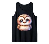 Simpatico Gufo con Grandi Occhi - Motivo Animali della Foresta per Bambini Canotta