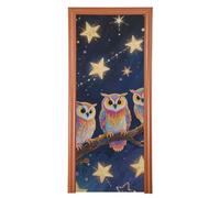 Simpatico gufo marrone decorativo coperture per porte decorative 89 x 200,7 cm banner di benvenuto estate primavera estate decorazione stagionale M