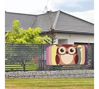 Simpatico gufo stampa banner e cartelli da appendere alla parete bandiera con corda appesa 61 x 119 cm banner per feste poster sfondo per feste interni ed esterni Capodanno laurea matrimonio