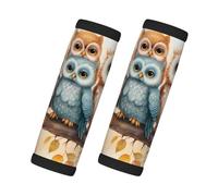 Simpatico gufo su ramo bagagli maniglia Wrap 2PCS acquerello valigia maniglia copertura con identificatori morbido neoprene valigia Grip Wrap accessori da viaggio