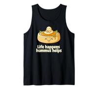 Simpatico Hummus, Snack Kawaii Felice per buongustai e Amanti del Tuffo Canotta