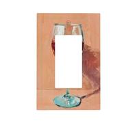 Simpatico interruttore della luce del bicchiere di vino Placca da parete Copertura della piastra frontale Singolo Rocker 1 Gang Decorator Outlet Coperture per la decorazione della casa della cucina