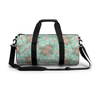 Simpatico ippopotamo borsa da palestra portatile per donne e uomini borsa da viaggio per sport stampa borsa da palestra divertente borsa da yoga