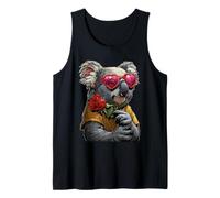 Simpatico Koala con Cuore Occhiali Rosa San Valentino Animale Canotta