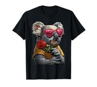 Simpatico Koala con Cuore Occhiali Rosa San Valentino Animale Maglietta