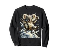Simpatico Koala con Neve e Fiocchi di Neve Animale Invernale Felpa