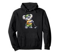 Simpatico Koala Golfing Animal - Divertente Design Koala Golfista Felpa con Cappuccio