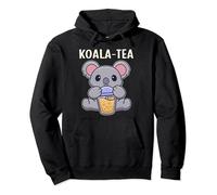 Simpatico Koala Kawaii che beve il Bubble Tea Felpa con Cappuccio