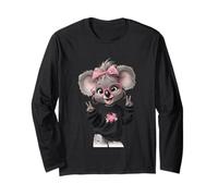 Simpatico Koala Orso Occhiali Rosa Segno della Pace Kawaii Animale Mamma Maglia a Manica