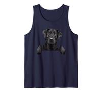 Simpatico Labrador Nero Che sbircia Cucciolo Divertente Laboratorio Amante dei Cani Canotta