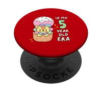 Simpatico leone per il 5° compleanno della mia era di 5 anni PopSockets PopGrip Adesivo