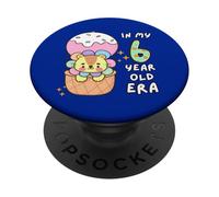 Simpatico leone per il 6° compleanno della mia era di 6 anni, divertente animale PopSockets PopGrip Adesivo
